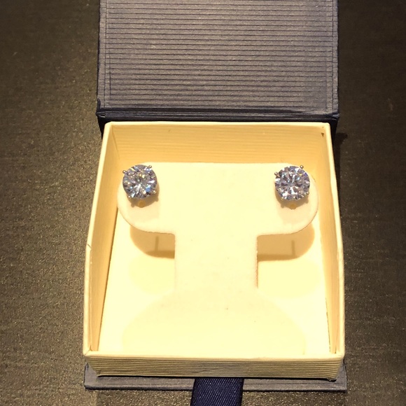 Jewelry - 1 carat CZ earrings set in sterling silver